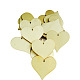 Pendenti a fette di dischi a forma di cuore in legno grezzo WOCR-PW0001-016B-1