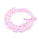 Hebras naturales de cuentas de perlas de cuarzo rosa G-L552C-07-3