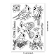 GLOBLELAND Christmas Clear Stamps Cardinal Bird Holly Silicone Clear Stamp Seals for Cards Making DIY Scrapbooking Photo Journal Album Decoration DIY-WH0167-56-995-6