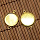 14mm Dome Clear Glass Cover and Golden Brass Cabochon Connector Setting Sets DIY-X0088-G-NR-4