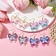 Boucles d'oreilles papillon en acrylique étincelant pour femmes EJEW-JE05644-2