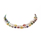 2 pz 2 stili fatti a mano in vetro millefiori e perle naturali e semi di vetro collane di perline set per le donne NJEW-JN04185-4