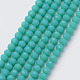 Faceted Solid Color Glass Rondelle Bead Strands GLAA-Q044-4mm-20-1