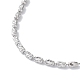 Collier 925 chaîne de perles en argent sterling rhodié pour femme NJEW-A014-01P-3
