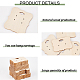 FINGERINSPIRE 24 pcs Wooden Earring Display Cards with Hanging Hole 4 Style 2/4 Holes Ear Studs Display Cards Rectangle Bracelets Hair Rope Organizer Cards Jewelry Tags for Retail Stores DIY-WH0320-20C-4
