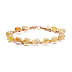 Natural Yellow Opal Braided Beaded Bracelet BJEW-JB07997-05-1