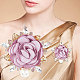 CRASPIRE Fabric Purple Brooch Pin with Crystal Rhinestone Floral Flower Decorative Dress Brooch for Women and Men Wedding Bridal Cocktail Dance Banquet Party Accessory Jewelry Valentine’s Day Gift JEWB-WH0028-13LG-3