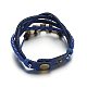 Leather Cord Multi-strand Bracelets BJEW-M152-02B-2