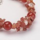 Naturelles cornaline perles de puce bracelets X-BJEW-JB02807-02-2
