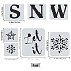 GORGECRAFT 7PCS 1 Set Let It Snow Stencils Reusable Porch Sign Large Christmas Snowflake Stencil for Painting on Wood Kit Craft Art Painting Spray DIY-GF0003-53-2