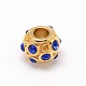 Rondelle 304 Stainless Steel Grade A Rhinestone European Beads OPDL-M012-02A-1