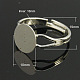 Componenti di anello in ottone KK-C3044-10mm-N-NF-1