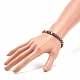 Natural Gemstone & Synthetic Hematite Round Beaded Stretch Bracelet for Women BJEW-JB08305-3