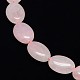 Piedra preciosa natural rosa de abalorios de cuarzo hebras X-G-L164-A-10-2