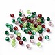 Perles de verre craquelé peintes DGLA-X0006-6mm-10-2