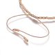 Adjustable Natural Gemstone Braided Bead Bracelets BJEW-L669-B-4