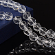 Half-Handmade  Faceted Transparent Glass Round Beads Strands X-GF8mmC01-1