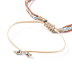 Unisex verstellbare geflochtene Perlenarmbänder BJEW-J181-03D-4