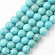 Chapelets de perles en turquoise synthétique G-J376-71B-8mm-05-1