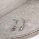 Orecchini pendenti in ottone con micro pavé di zirconi EJEW-EE0004-04P-4
