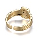 Brass Micro Pave Clear Cubic Zirconia Cuff Rings RJEW-H538-02G-F-2