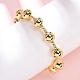 Латунные круглые бусины слайдер браслеты для женщин BJEW-D357-06A-G-1