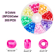 Superfindings 200 pz 8 colori perline europee acriliche MACR-FH0001-05-4