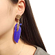 Alloy Dangle Stud Earrings EJEW-N0020-183A-4