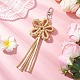 Подвески из хлопковых ниток с цветами HJEW-TA00399-01-1