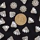 Tapas de cuentas de perlas de imitación de plástico abs de flor de múltiples pétalos OACR-R016-25-3