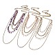 Personalized Four Tier Gemstone Beads Necklaces NJEW-JN01157-1