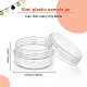 Benecreat 30 Packung 10 ml leeres klares Plastikperlen-Vorratsgefäßglas mit abgerundeten Schraubdeckeln für Perlen CON-BC0004-06-37.5x20-2