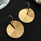 Плоские круглые серьги-подвески из текстурированного сплава WGD0B9F-06-1