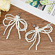 Пластиковые подвески для обуви с бантом и имитацией жемчуга AJEW-WH0348-558B-4
