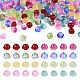 128 pz 8 colori perle di vetro verniciate a spruzzo trasparenti GLAA-TA0001-26-2