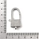Застежки-клешни из прозрачной латуни с кубическим цирконием KK-Z078-48B-P-3