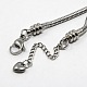 304 Stainless Steel European Round Snake Chains Bracelets X-STAS-J015-06-3