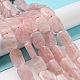 Granos naturales de abalorios de cuarzo rosa G-M420-M03-02-2