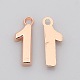 Plating Zinc Alloy Number Charms PALLOY-A062-RG-NR-2