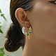 Boucles d'oreilles en laiton pavé de fleurs en zircone cubique pour femmes GQ4933-2
