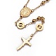 304 Edelstahl Rosenkranz Perlenketten für Ostern NJEW-L159-04G-4