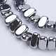 Electroplate Non-magnetic Synthetic Hematite Beads Strands G-J382-4x8x2mm-A06-2