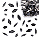 OLYCRAFT 100pcs Sew On Rhinestones Horse Eye Sewing Black Glass with Platinum Plated Prongs Cup Mixed Size Flatback Claw Rhinestones for Jewelry RGLA-OC0001-37-2