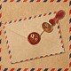 Cabeza de sello de lacre de latón chapado en oro AJEW-WH0208-931-3