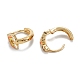 Радужные сверкающие кубические циркониевые серьги-кольца для девочек и женщин EJEW-H126-27G-4