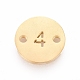 番号304ステンレス鋼リンク  イオンプレーティング（ip）  クラフトジュエリー作成用  フラットラウンド  ゴールドカラー  NUM。4  10x1mm  穴：1.4mm STAS-G216-04G-2