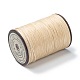 ラウンドワックスポリエステル糸ストリング  マイクロマクラメコード  ツイストコード  革縫い用  桃パフ  0.65mm  約87.48ヤード（80m）/ロール YC-D004-02D-003-2