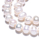Hebras de perlas de agua dulce cultivadas naturales PEAR-N013-06K-5