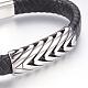 Leather Cord Bracelets BJEW-F274-22AS-2