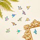 DICOSMETIC 24pcs 3 Styles 304 Stainless Steel Multi Color Bird Charms Hummingbird Charms Pegeon Charms Animal Shape Charms for Necklace Bracelet Jewelry Making STAS-DC0001-79-3